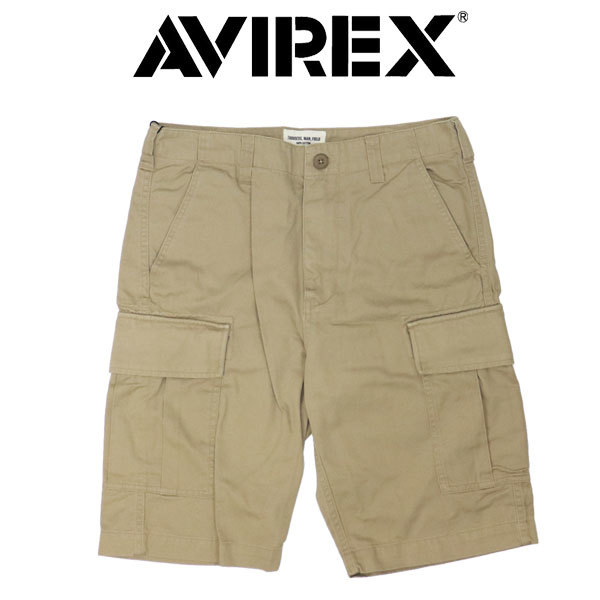 AVIREX (アヴィレックス) 2913002 BASIC FATIGUE SHORTS ベーシック ファティーグ ショーツ 180(53)KHAKI L_AVIREX(アビレックス/アヴィレックス)正規