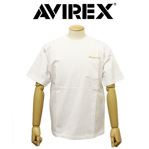 AVIREX (アヴィレックス) 3134091 SOUVENIR S/S POKET TEE スーベニア ショートスリーブ ポケット Tシャツ 30(01)WHITE XXL