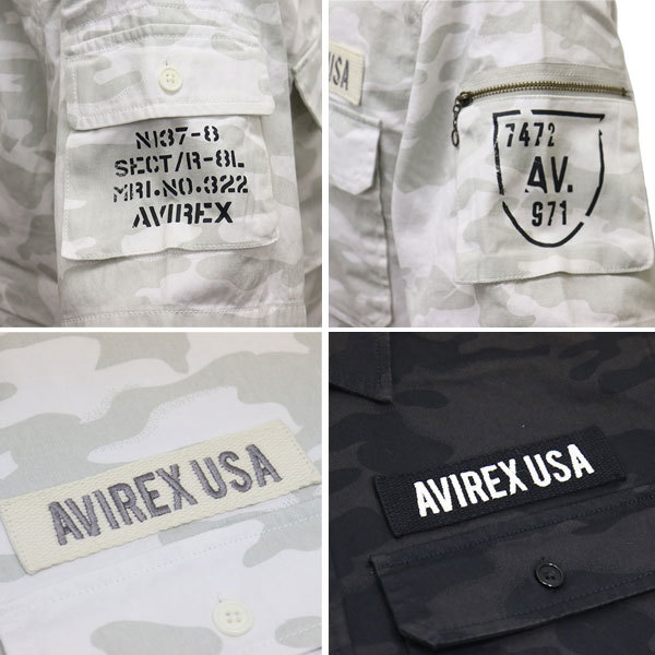 AVIREX (アヴィレックス) 3923001 BASIC FATIGUE S/S ベーシック ファティーグ ショートスリーブ シャツ 310(75)OLIVE XXL_AVIREX(アビレックス/アヴィレックス)正規