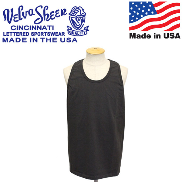 Velva Sheen (ベルバシーン) 161830 Tank Top タンクトップ アメリカ製 VLVS009 BLACK L_Velva Sheen