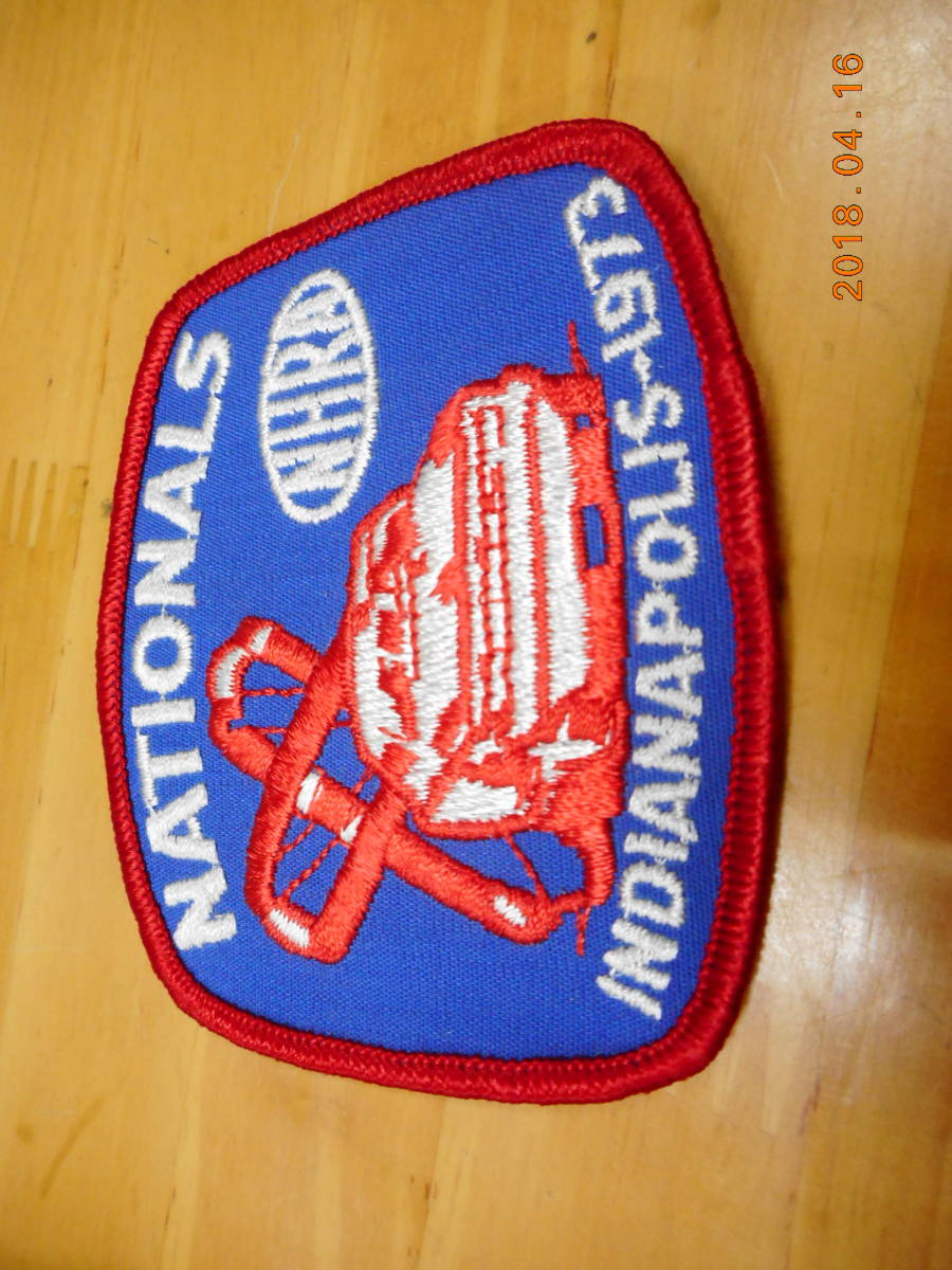 NHRA badge NATIONALS INDIANAPOLIS 1973 all rice hot rod association 