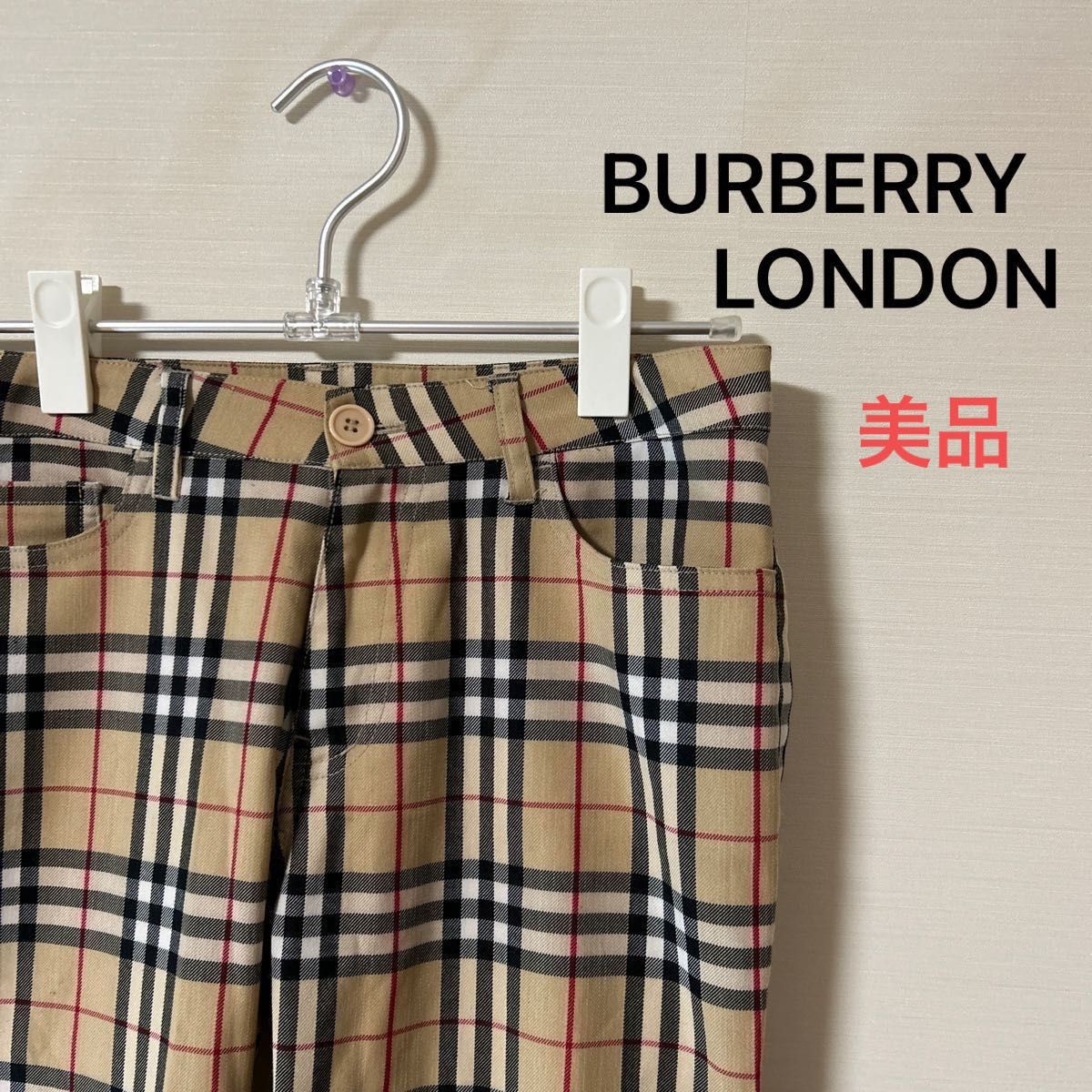 BURBERRY LONDON バーバリー ノバチェック ストレッチパンツ Lサイズ