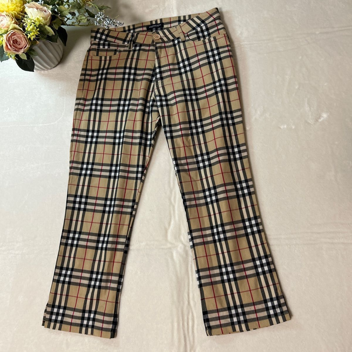 BURBERRY LONDON バーバリー ノバチェック ストレッチパンツ Lサイズ