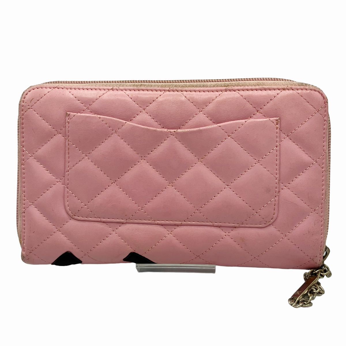 良品】シャネル CHANEL カンボンライン ラムスキン オーガナイザー 長