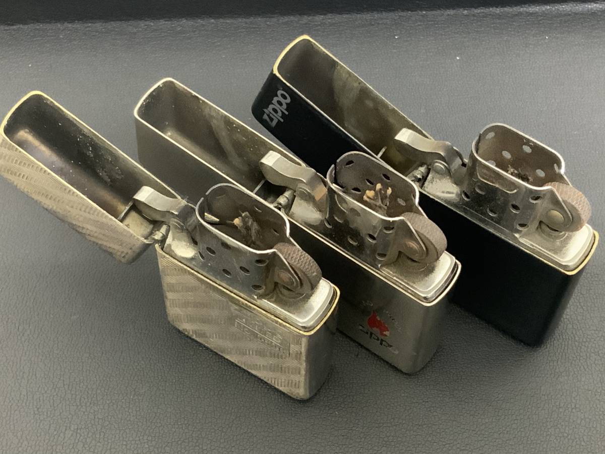 ZIPPO ジッポー ライター 3個まとめ 中古品 火花確認済み | ikonik