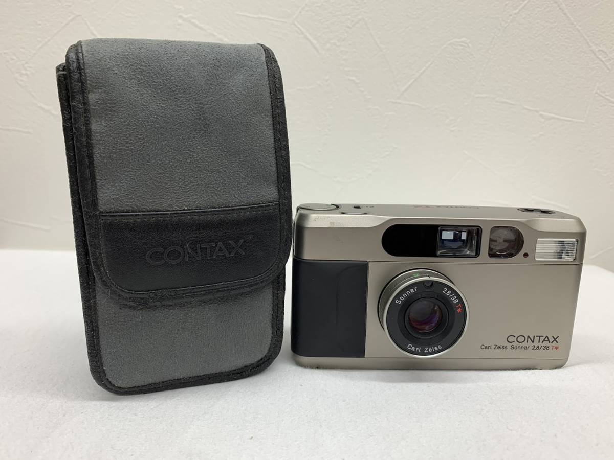 ☆美品☆ コンタックス CONTAX T2 Carl Zeiss Sonnar 2.8/38 T* 高級コンパクト フィルムカメラ 動作品 ケース付き CONTAX Carl Zeiss Sonnar 2.8 38