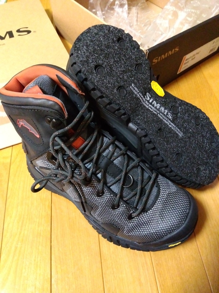 Simms G4 Pro Boots Felt シムス ジーフォー プロ フェルトソール ブーツ US9 Carbonの画像8