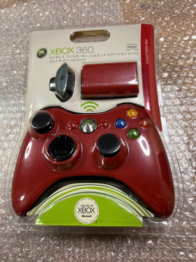 XBOX360 controller + Play & Charge pack red limitation version new goods unused box pain including in a package possible free shipping 