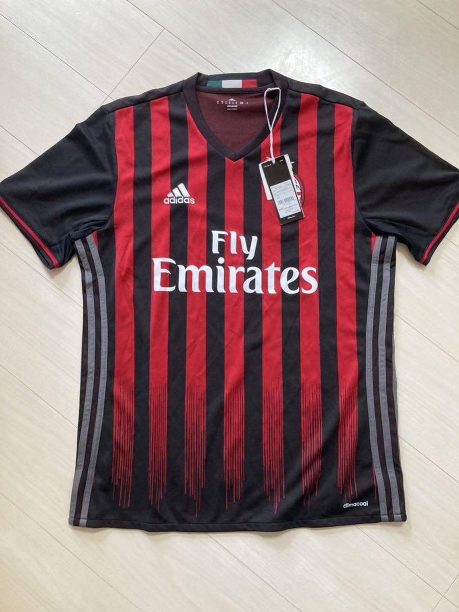 【新品タグ付き】AC Milan ミラン2016-17ホームユニフォーム JASPO Oサイズ オフィシャルシート付属9番インザーギ 元イタリア代表