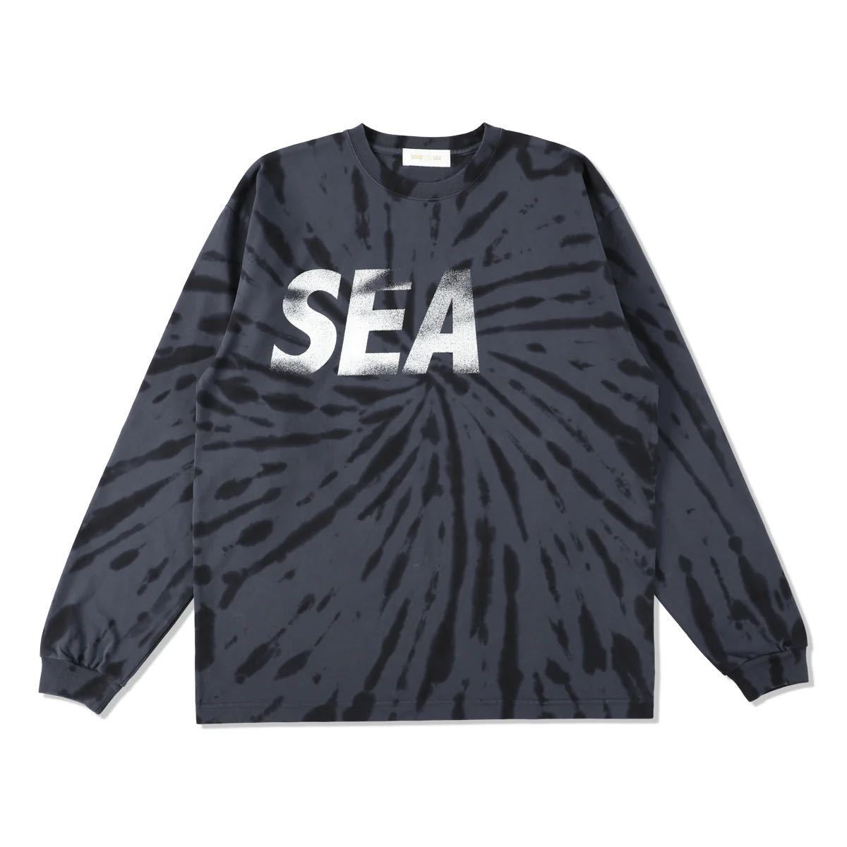 【新品未使用】 23SS 新品 WIND AND SEA ウィンダンシー TIE DYE L/S TEE ロンtee Tシャツ カットソー 長袖 ブラックタイダイ柄 BLACK_画像1