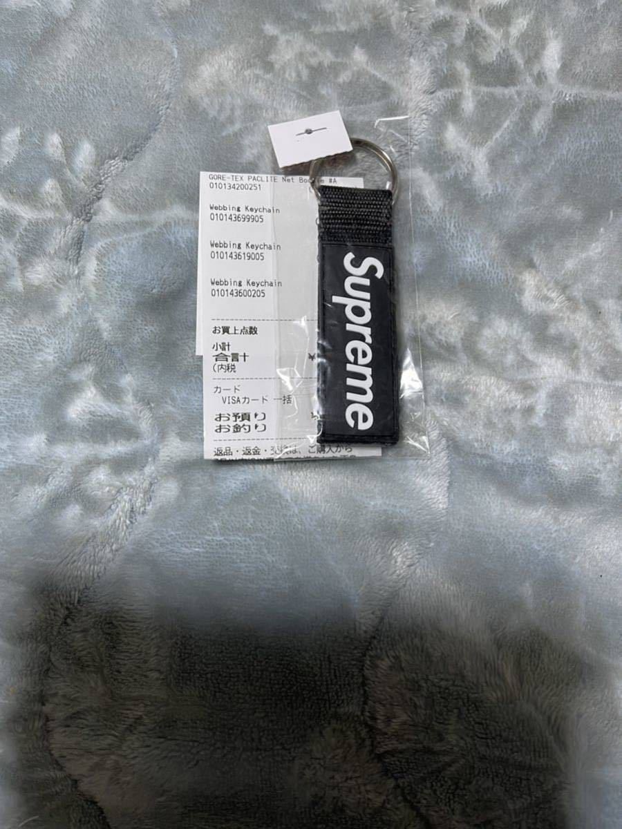 【新品未使用】 23SS 新品 SUPREME シュプリーム WEBBING KEYCHAIN キーチェーン 小物 アクセサリー BLACK ブラック 黒色 即決早い者勝ち_画像3