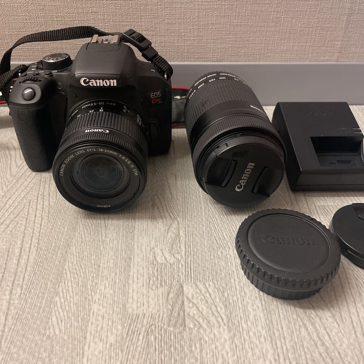 Canon EOS KISS X9i 本体 CANON ZOOM LENS EF-S 18-55mm EFS 55-250mm
