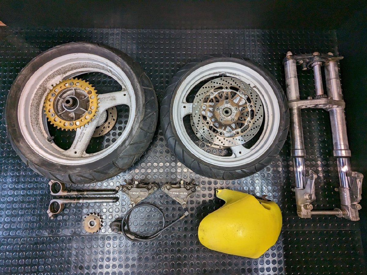 □スズキ RG500Γ ガンマ 17インチ ホイール 足回りセット 倒立フォーク