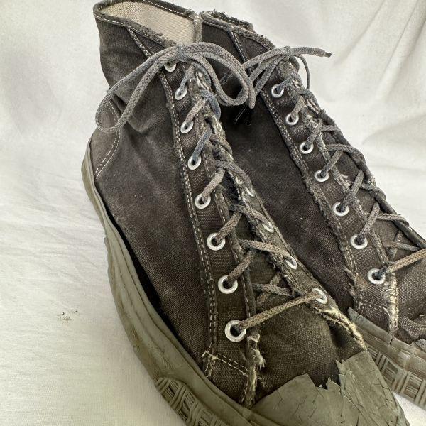 代引可】 墨黒 27.5cm US9.5 シューズ ハイカット VINTAGE 50s 40s