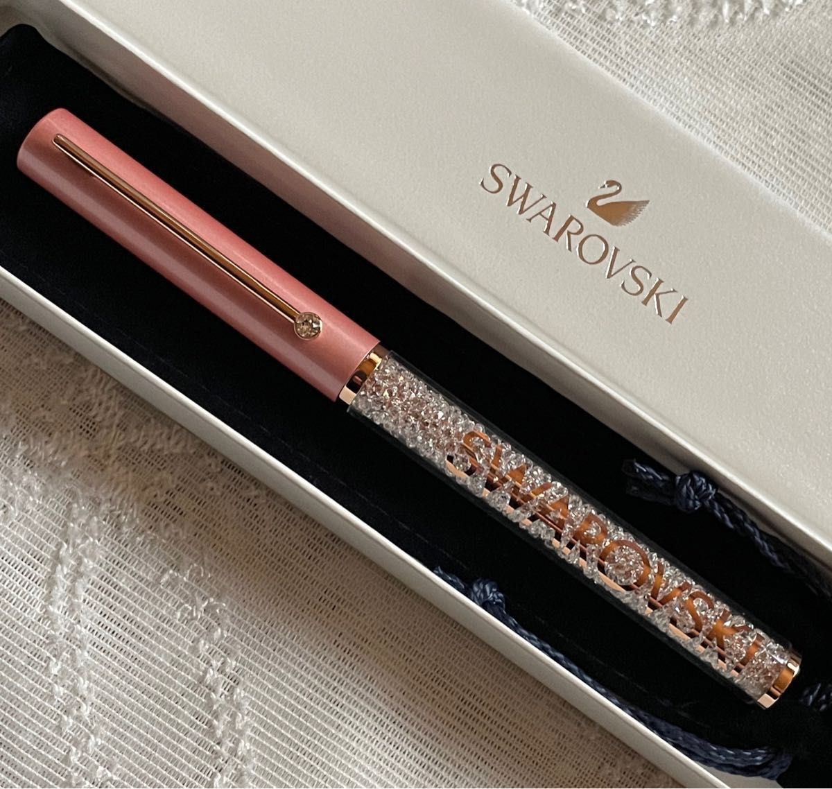 【新品未使用】SWAROVSKI スワロフスキーボールペン Crystalline Gloss ピンク 