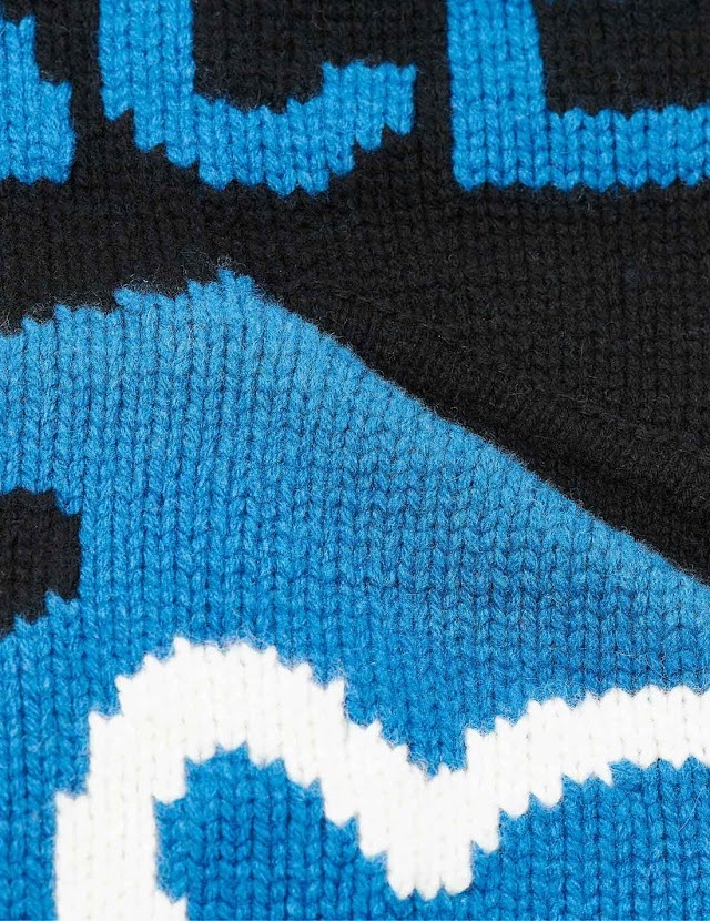 23SS Palace Skateboards Evisu Cowichan Knit Black M パレス エビス
