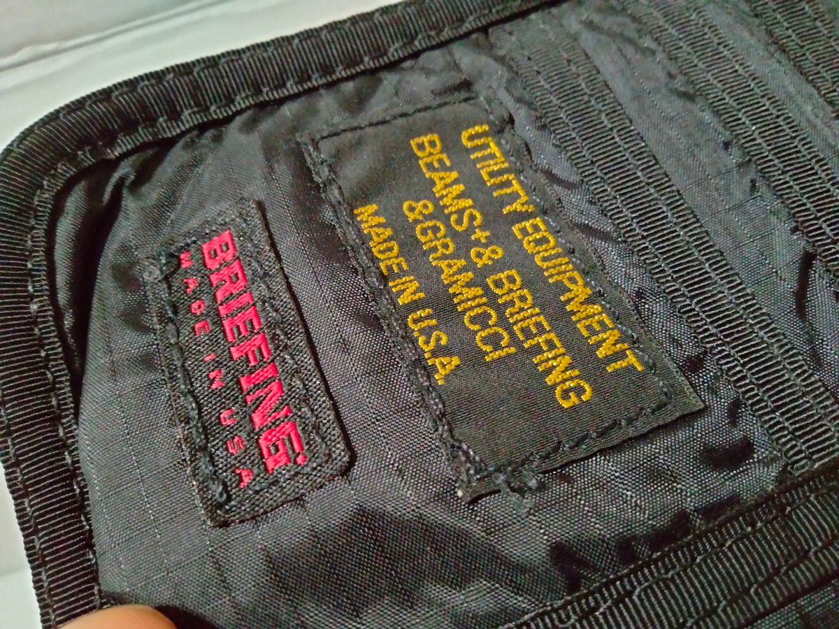 ブリーフィング　ビームス　グラミチ　トリプルコラボ　USA製　財布のみ　黒色　中古　入手困難　値下げ不可　ネコポス