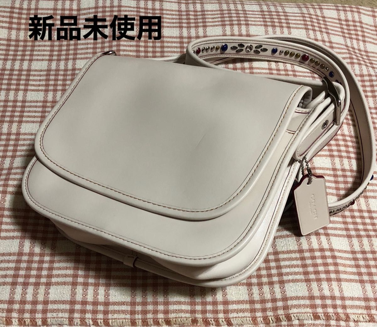 新品☆コーチ パトリシア サドルバッグ スタッド ストラップ COACH