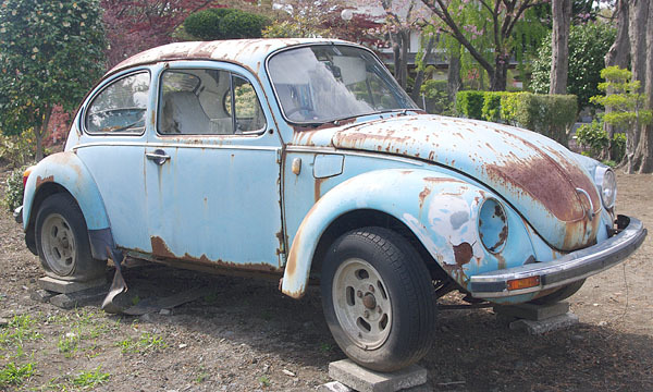 1975年式 空冷VWビートル 1600cc ヤナセ物 長期不動車 引き取り限定の画像3