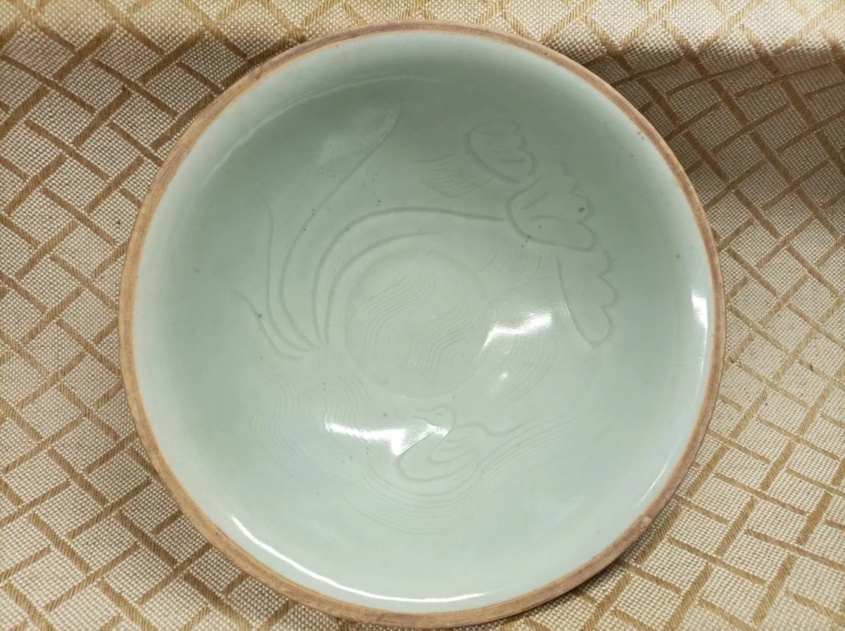 中国 唐物 古瓷 時代物 南宋影青鵝紋花瓣碗_画像5