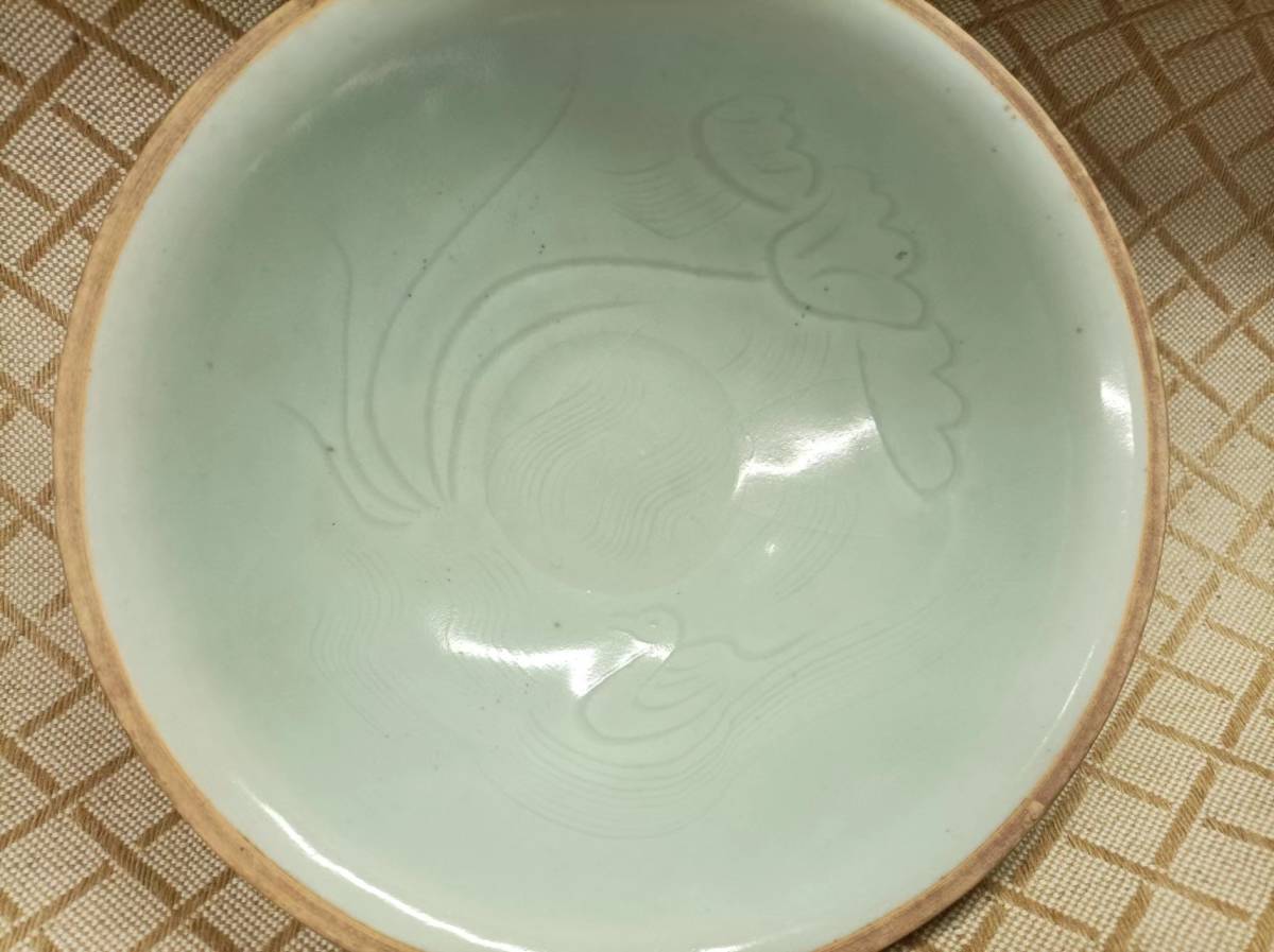 中国 唐物 古瓷 時代物 南宋影青鵝紋花瓣碗_画像6