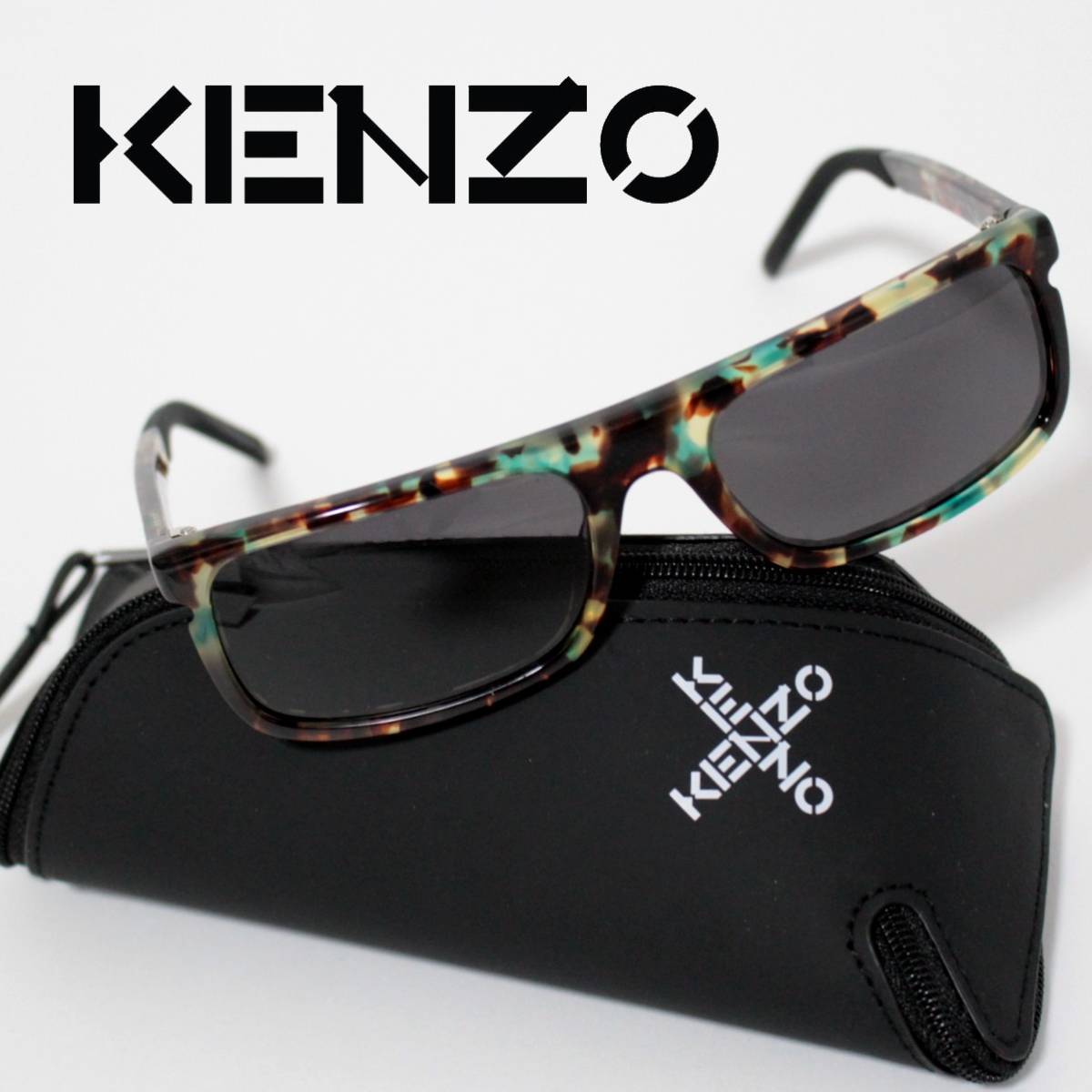 新品 KENZO ケンゾー オリジナルトータスシェル サングラス べっ甲 ケース・クロス付き　Ｋ1779