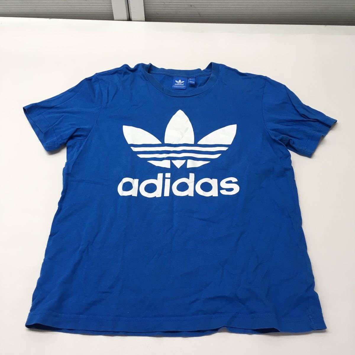 送料無料★adidas アディダス★半袖Tシャツ　トップス★青★Mサイズ#50425sbk_画像1