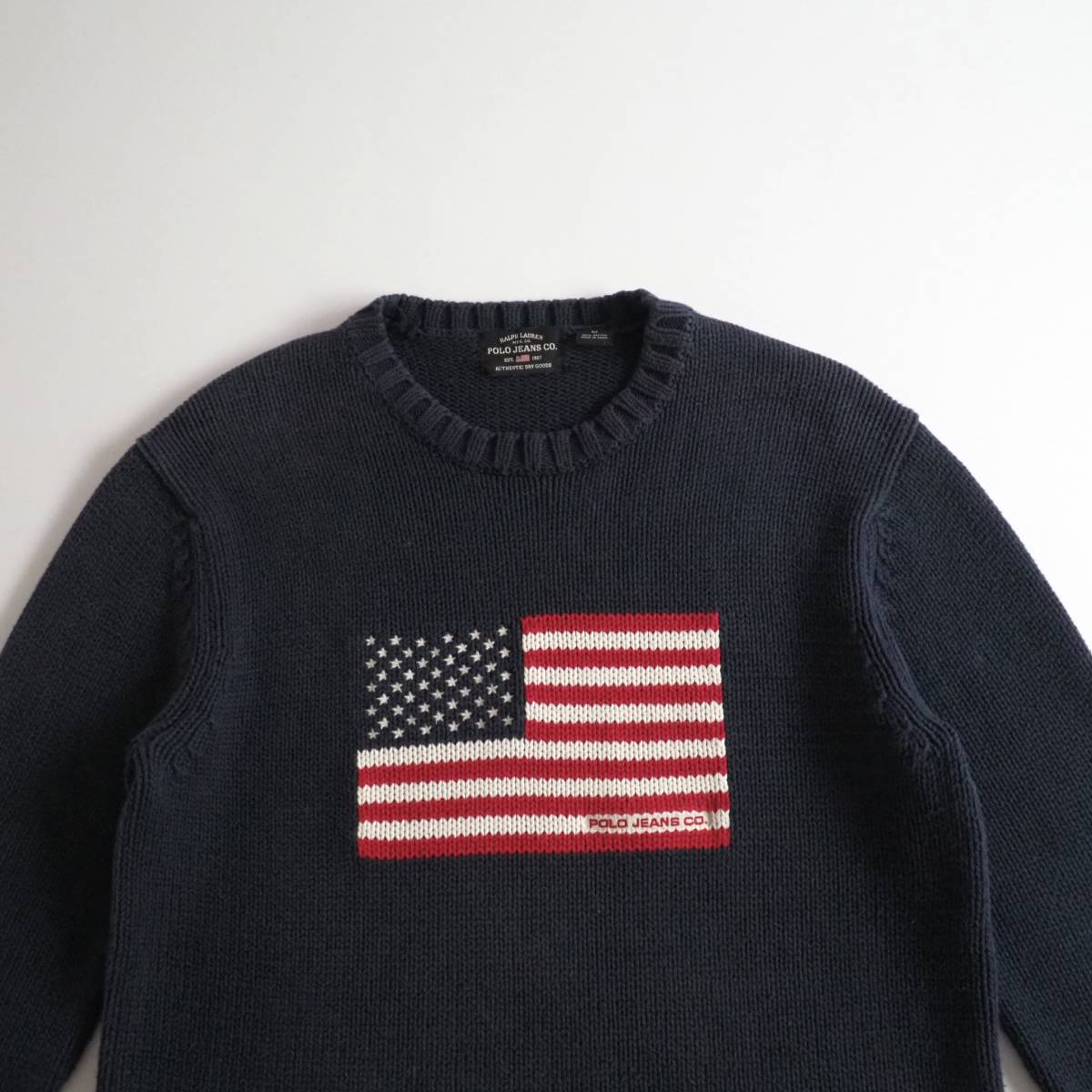 シンプルでおしゃれ POLO JEANS COMPANY 黒 ニット セーター