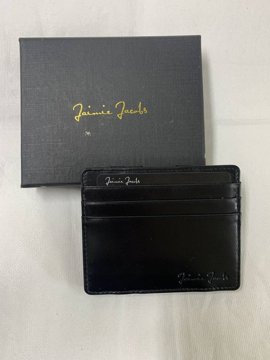 Jaimie　Jacobs　ジェイミージェイコブス　フラップボーイスリム　二つ折り財布　財布　カードケース　ブラック　元箱付き