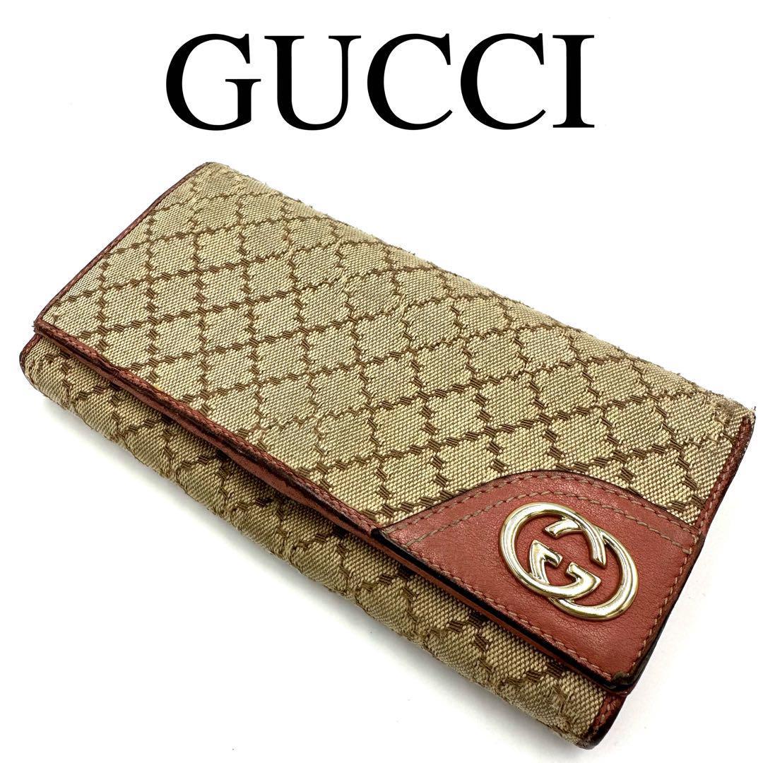 GUCCI グッチ 長財布 ディアマンテ インターロッキング キャンバス GUCCI グッチ 長財布 ディアマンテ インターロッキング キャンバス