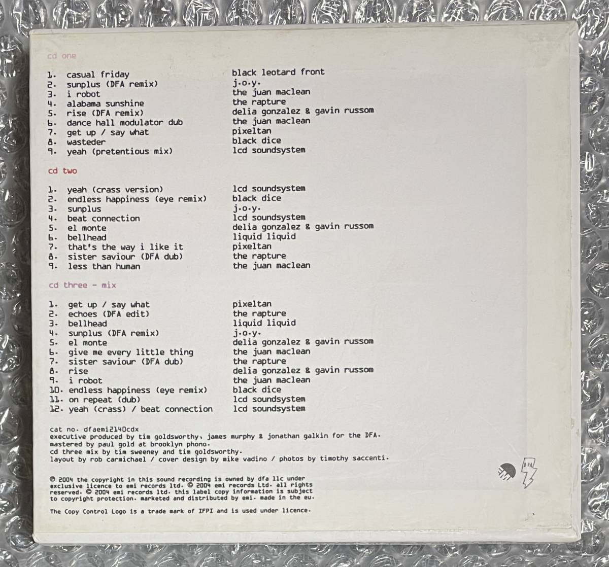 18e DFA Compilation #2 3枚組 盤質良好 MIX-CD Leftfield Experimental NU-Disco NYC Techno Punk Rock Dancer 中古品_画像3