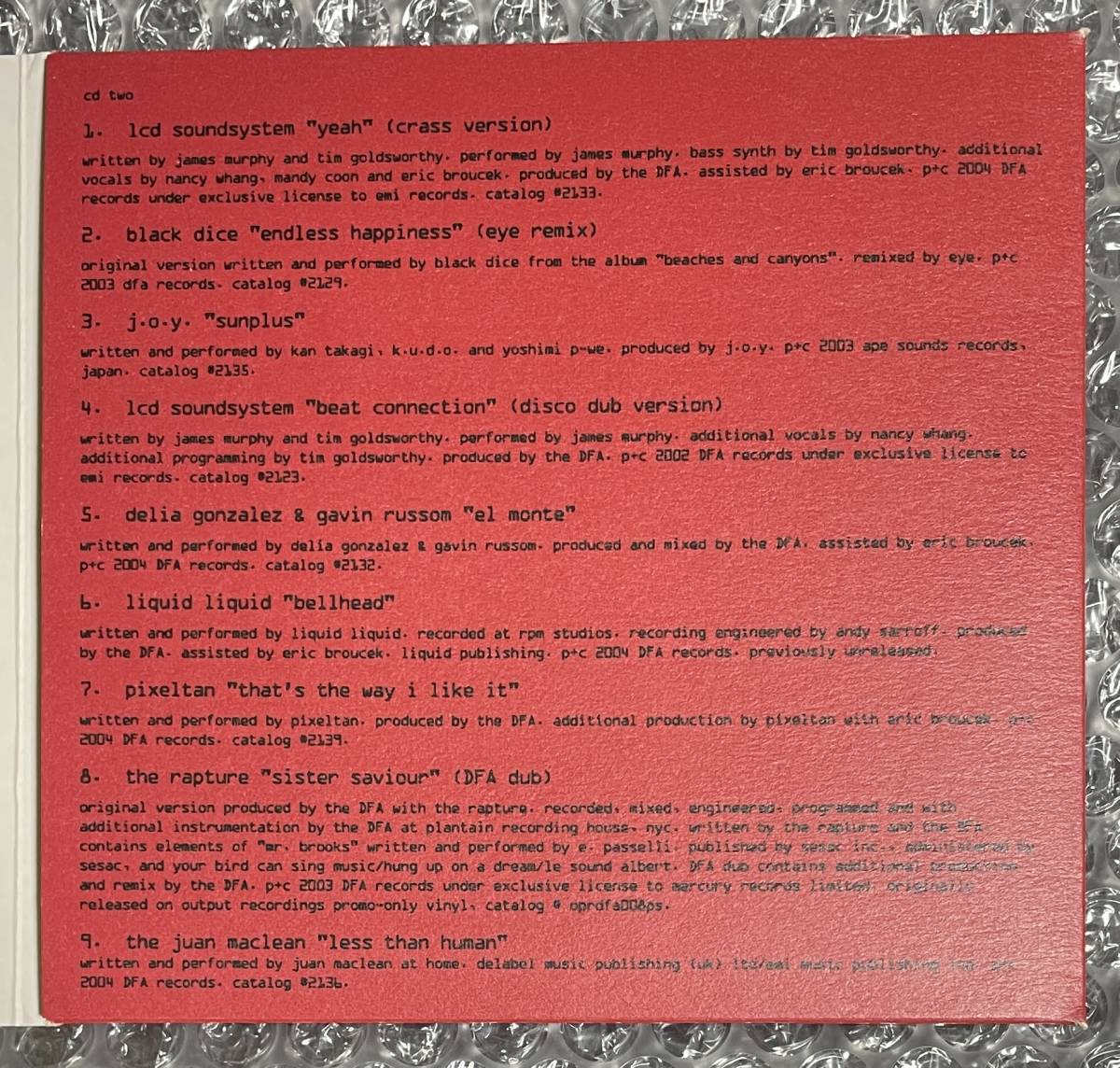 18e DFA Compilation #2 3枚組 盤質良好 MIX-CD Leftfield Experimental NU-Disco NYC Techno Punk Rock Dancer 中古品_画像6