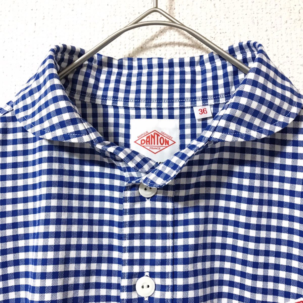 DANTONダントン ラウンドカラー ギンガムチェック プルオーバー DANTONダントン ラウンドカラー ギンガムチェック プルオーバー