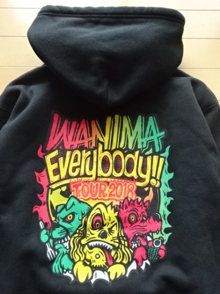 【WANIMA】Everybody!! TOUR2018 スウェットパーカー ブラック SIZE:LARGE (ワニマ)_画像4