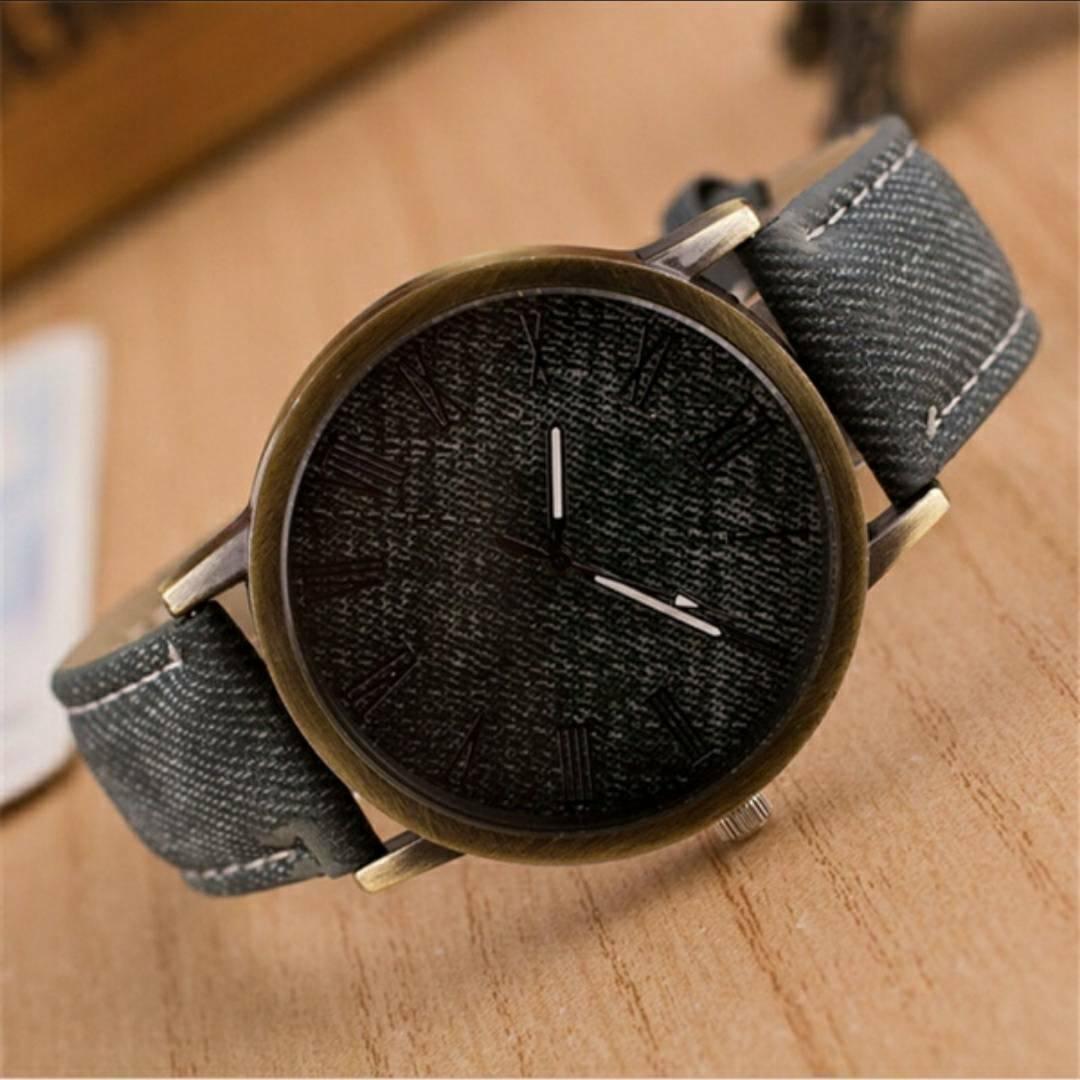 新品　未使用　デニム 風 デザイン メンズ 腕時計 ファッション カジュアル フォーマル　レディース　腕時計　送料無料　_画像2