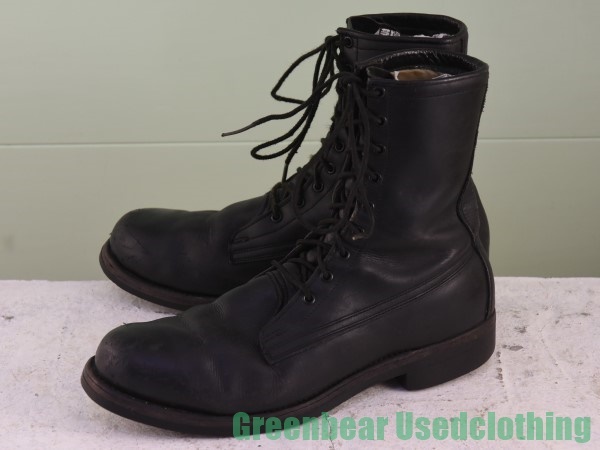 U123*USA производства Vintage вооруженные силы США ботинки милитари хороший тест wise маленький . чёрный черный мужской 9.5D 27.5cm