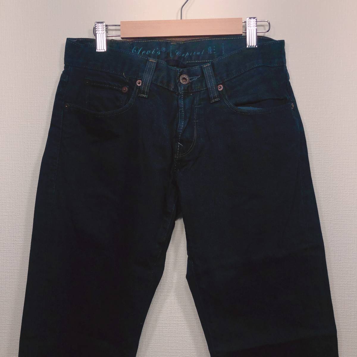 送料無料 メンズ リーバイス LEVI'S Capital E スキニー パンツ ネイビー W29 L32_画像6