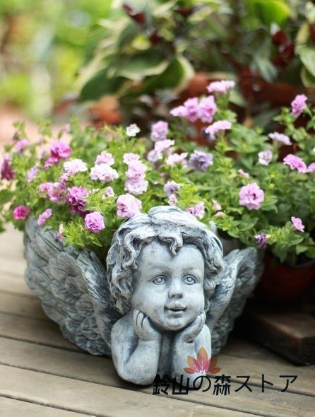. sale! ornament angel . Poe z plant pot ornament miscellaneous goods garden objet d'art gardening interior resin made handicraft 