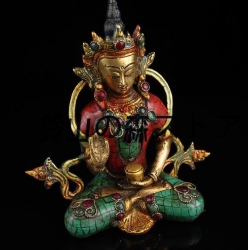 銅像仏像銅器【度母】チベット伝来銅造彫刻祈る開運贈り物置物風水飾り