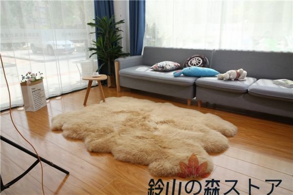 天然 ムートン ラグ リビング/ベッドルーム 6P/150*200 羊毛 天然 ムートン ラグ リビング/ベッドルーム 6P/150*200 羊毛
