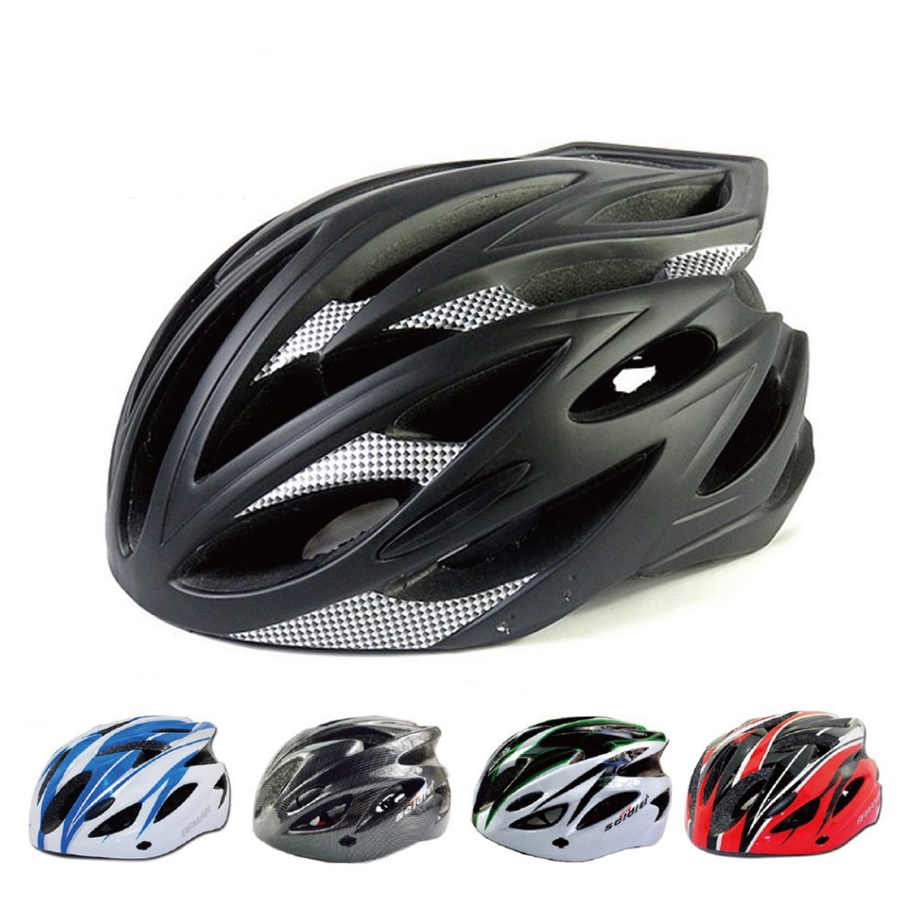 サイクルヘルメット 55～62cm対応 軽量215g グリーン/ホワイト ポリカEPS一体成型 自転車用ヘルメット_画像2