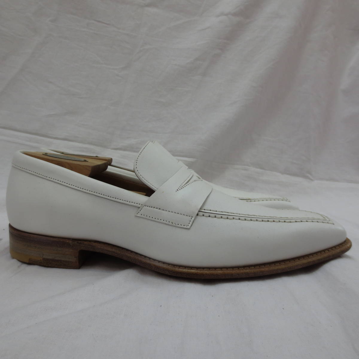 Paul Smith LOAFER shoes WHITE COLOR ポールスミス ローファー Made in ENGLAND 最高級品 参考定価80000円 本物 UK7_画像6