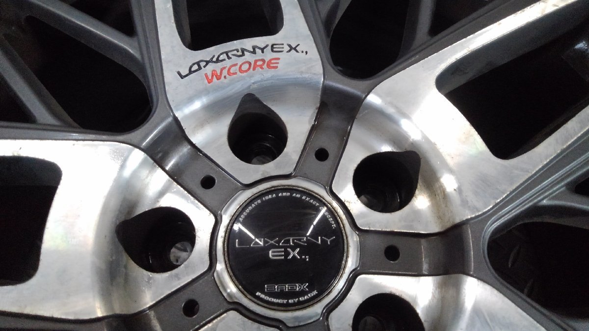 BADX W.CORE　アルミホイール4本　18X8J+38　5穴　PCD114.3　ハブ径約7.3㎝　RX-8_画像6