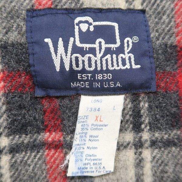 USA製 80s ビックサイズ XL WOOLRICH マウンテン パーカー ジャケット ブルゾン グレー ウールリッチ 古着 ビンテージ 3A2009_画像3