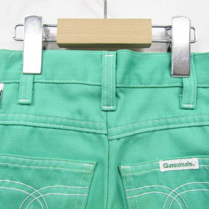 70s 80s Vintage サイズ 6X 125㎝ GARANIMALS キッズ フレア カラー パンツ グリーン 子供服 レトロ 希少 レア ビンテージ 古着 3A1956_画像4