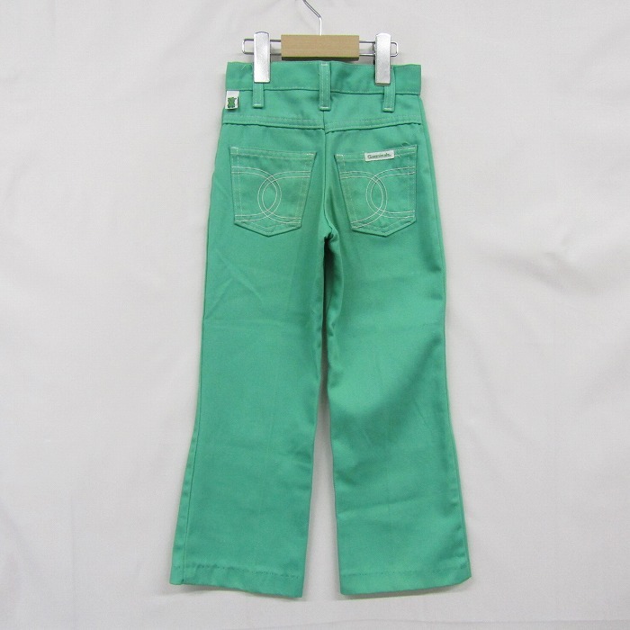 70s 80s Vintage size 6X 125.GARANIMALS Kids f rare color pants green child clothes retro rare rare Vintage old clothes 3A1956