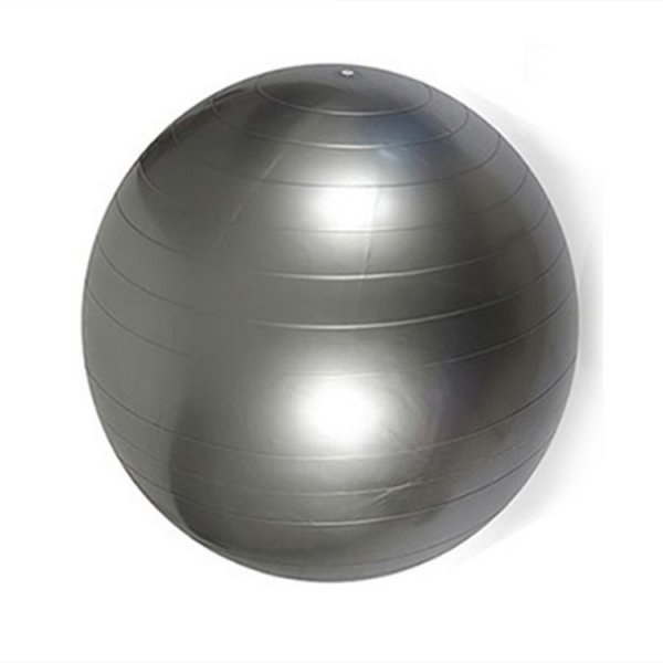 低廉バランスボール 55㎝ シルバー ストレッチ ヨガ シルバー 体幹 エクササイズ