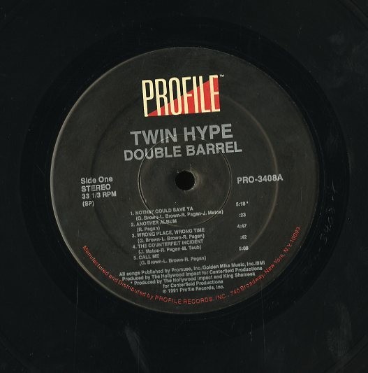 USオリジナルEP！Twin Hype / Double Barrel 91年【Profile PRO-3408】Hip-Hop THEME FROM THE S.W.A.T. NOTHIN' COULD SAVE YA_画像2