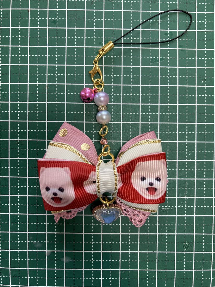 ポメラニアン☆犬☆わんちゃん☆可愛い☆リボンストラップ☆キーホルダー☆ハートチャーム☆鈴付き☆お散歩カバン(ハンドメイド)|売買されたオークション情報、ヤフオク! の商品情報をアーカイブ公開 犬 リボン 可愛い チャーム キーホルダー
