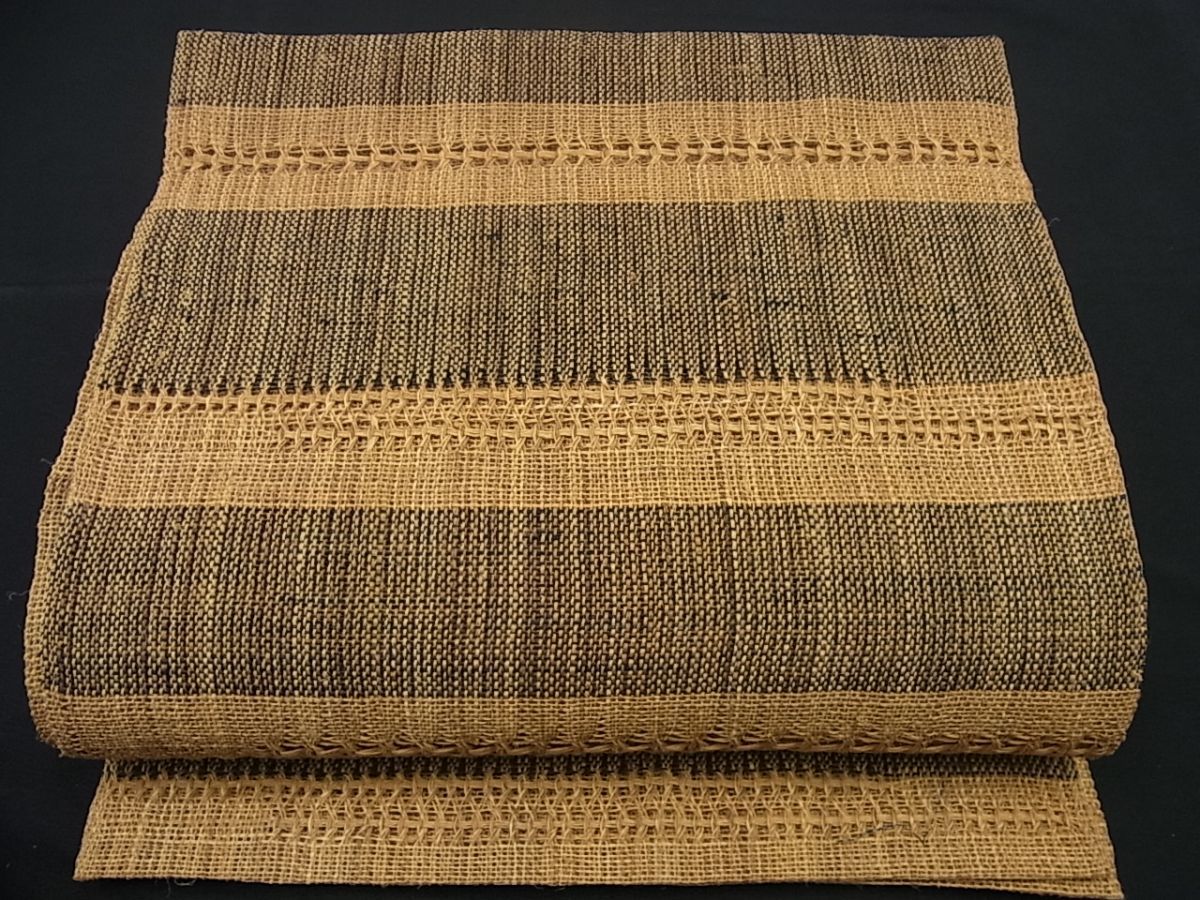 平和屋着物□極上 夏物 古代原始布 科布 銀座もとじ 和織 八寸名古屋帯